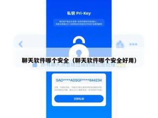 聊天软件哪个安全（聊天软件哪个安全好用）