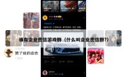 谁有企业密信游戏群（什么叫企业密信群?）