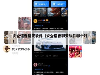 安全语音聊天软件（安全语音聊天软件哪个好）