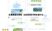企业密信id域名（企业密信id域名是什么）