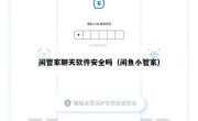 闲管家聊天软件安全吗（闲鱼小管家）