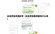 企业密信资源共享（企业密信服务器有什么用）