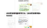 企业密信服务器填写什么（企业密信服务器sh8888）