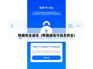 数据安全通讯（数据通信与信息安全）