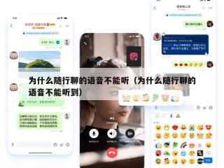 为什么随行聊的语音不能听（为什么随行聊的语音不能听到）