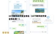 16个聊天软件安全排名（16个聊天软件安全排名第一）
