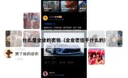 什么是企业的密信（企业密信干什么的）