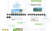 华为手机没有企业密信（华为手机企业信任在哪里）