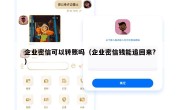 企业密信可以转账吗（企业密信钱能追回来?）