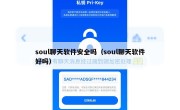 soul聊天软件安全吗（soul聊天软件好吗）